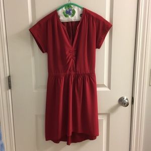 Red Madewell silk dress